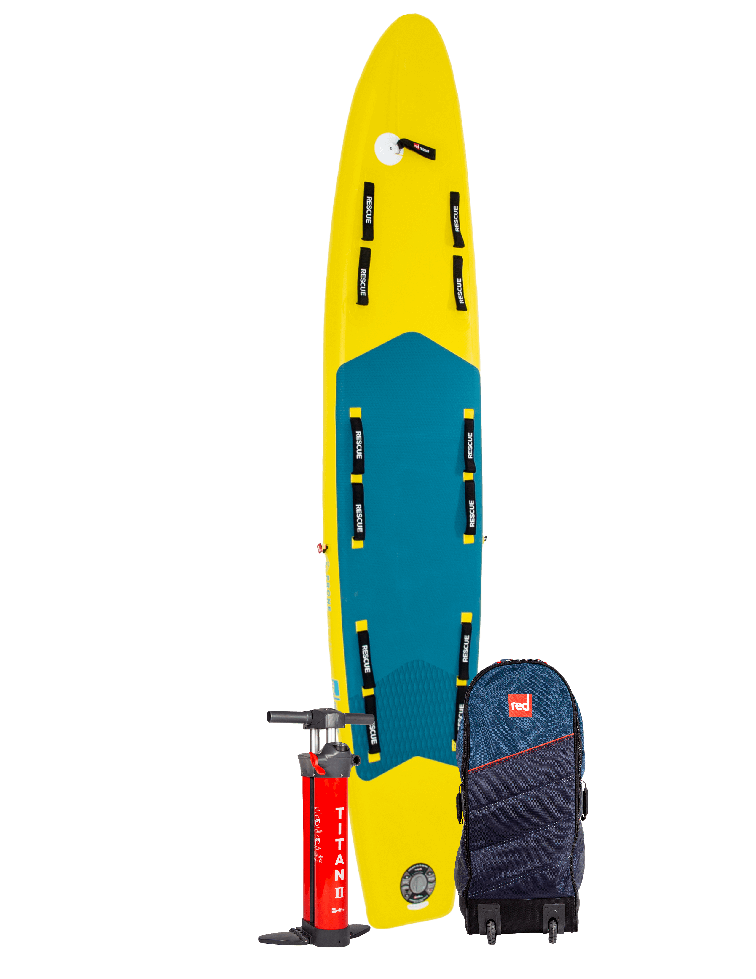 10.6 inflatable prone rescue board package with pump and bag