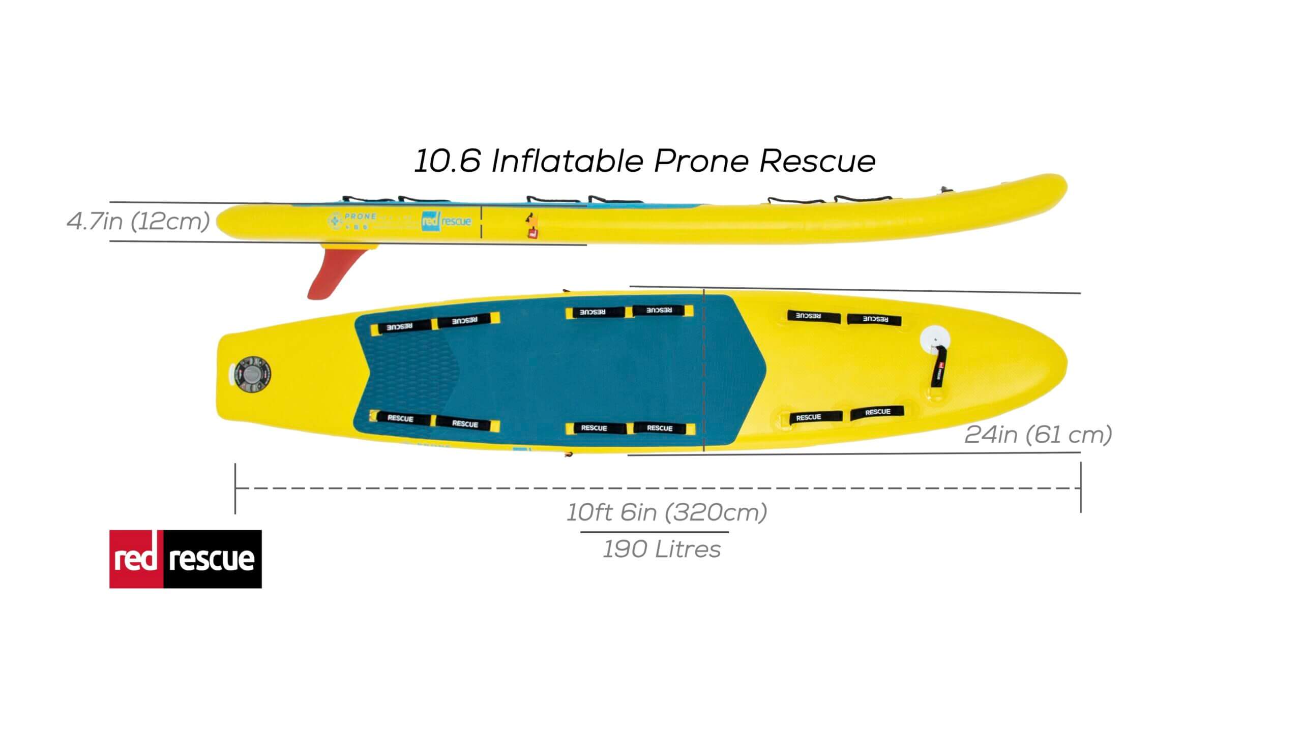 10.6 inflatable prone rescue dimensions