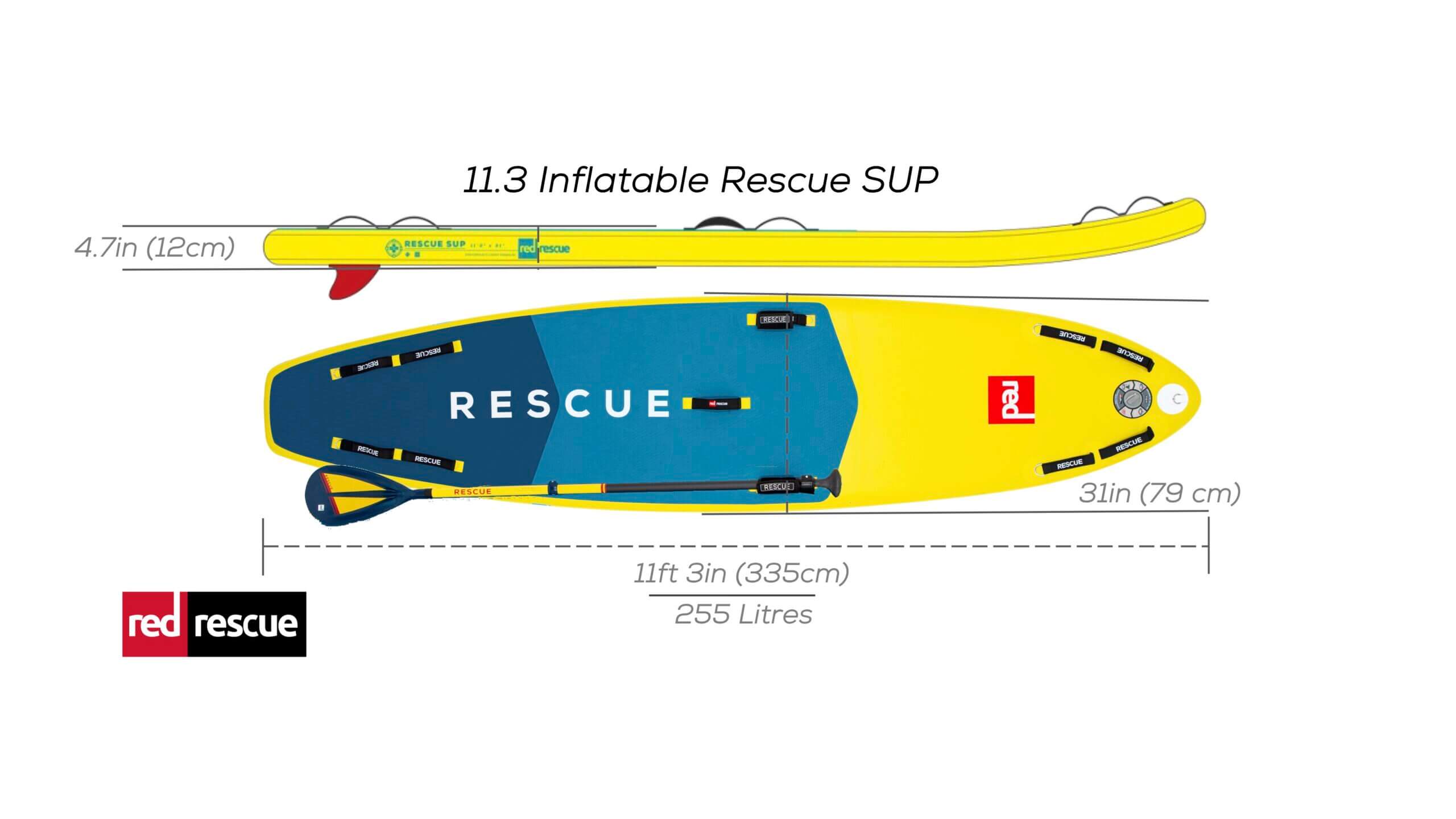 inflatable rescue stand-up paddle board dimensions