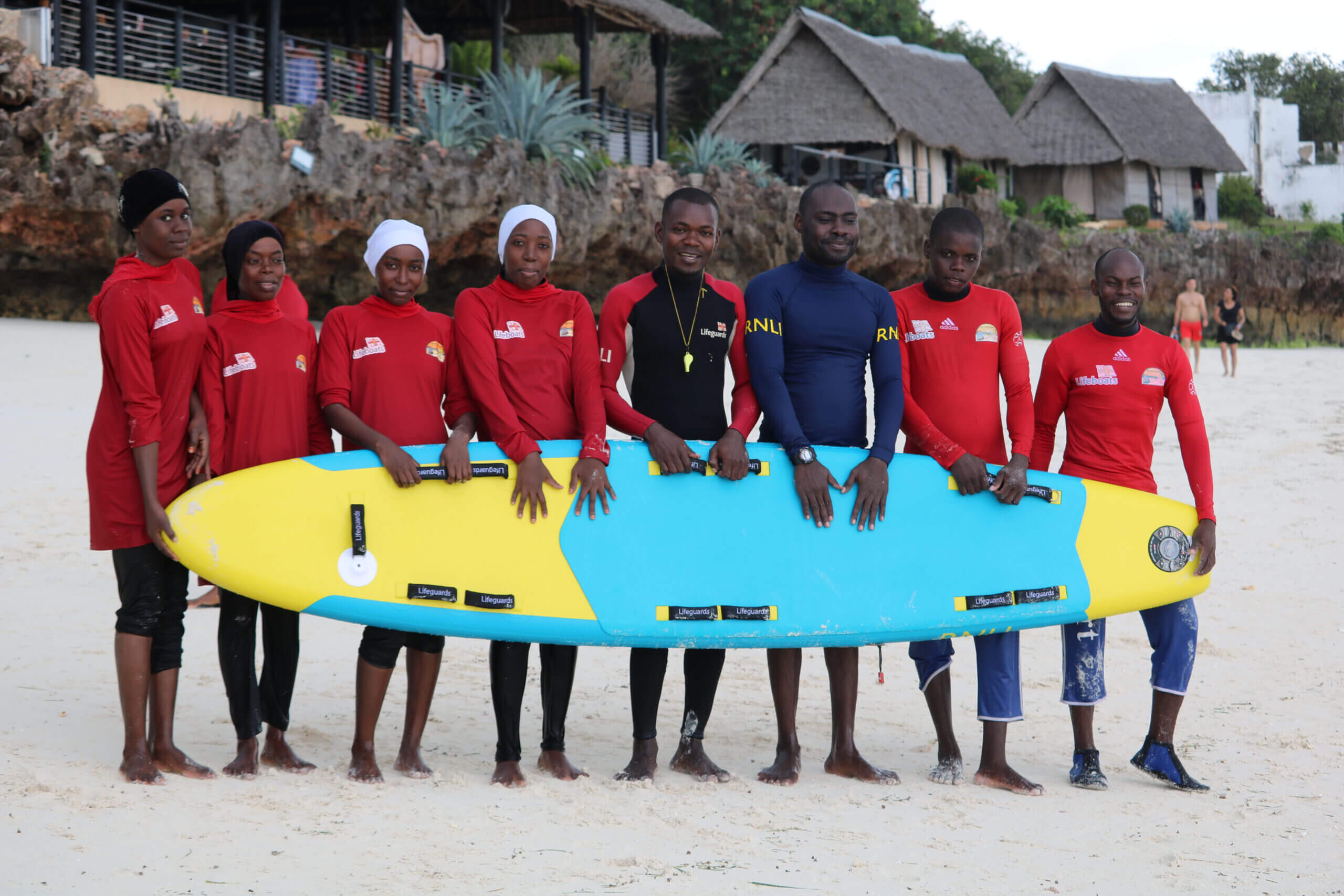 RNLI rescue board with international lifeguard outreach programme