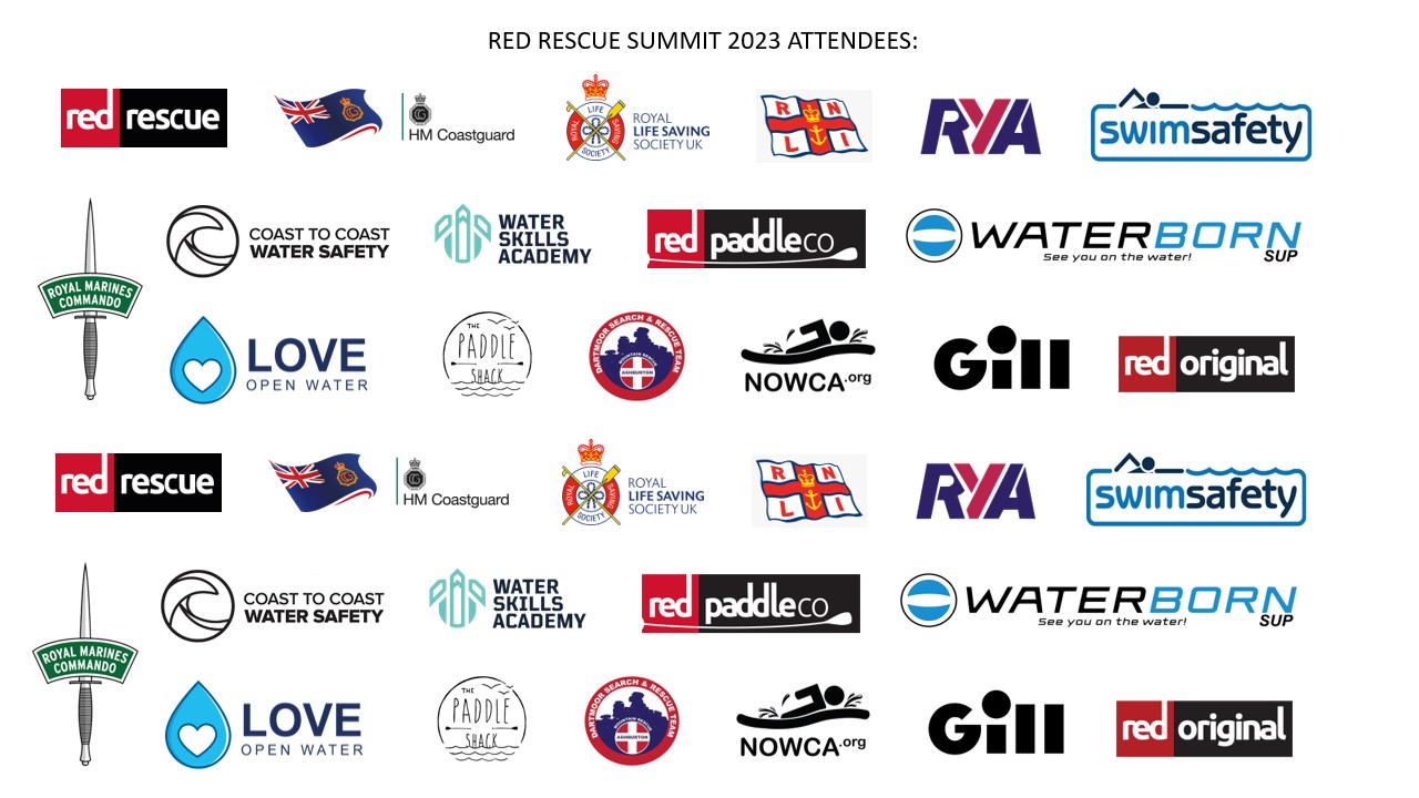 red rescue, red original, re paddle co, rnli, rlss uk, rya, HM Coastguard, water skills academy, swim safety, dartmoor search and rescue, coast to coast water safety, royal marines, NNOWCA, love open water, the paddle shack, waterborn, gill marine